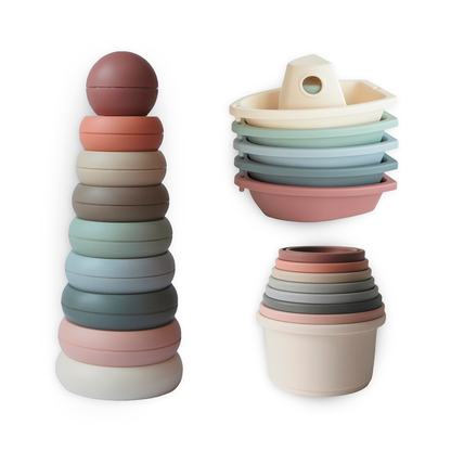 Mushie Gaveæske – Ringtårn, Stablekopper & Badebåde (3 dele)