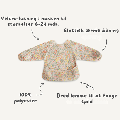 Mushie Langærmet Hagesmæk - Dinosaur