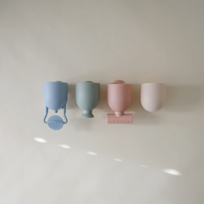 Mushie Pour & Play Badekopper (4 stk.) – Badesæt med sugekopper