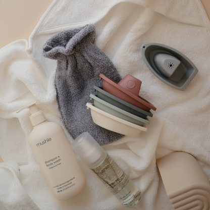 Mushie Gaveæske – Ringtårn, Stablekopper & Badebåde (3 dele)