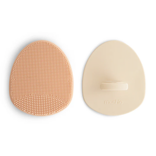 Mushie Babybørste 2-pak Blush/Shifting Sand