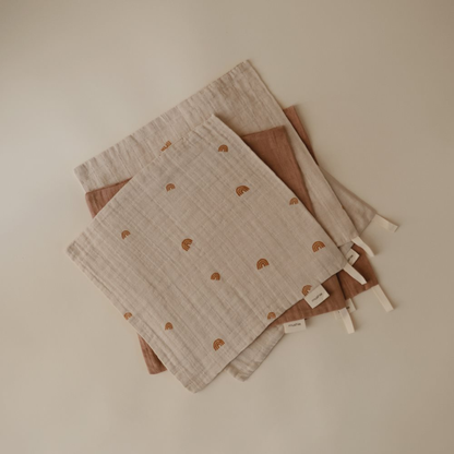 Mushie Musselin Vaskeklude 5-pak – 100% Økologisk Bomuld