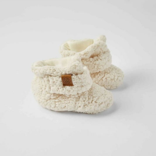 Cloby Teddy Booties – Off White