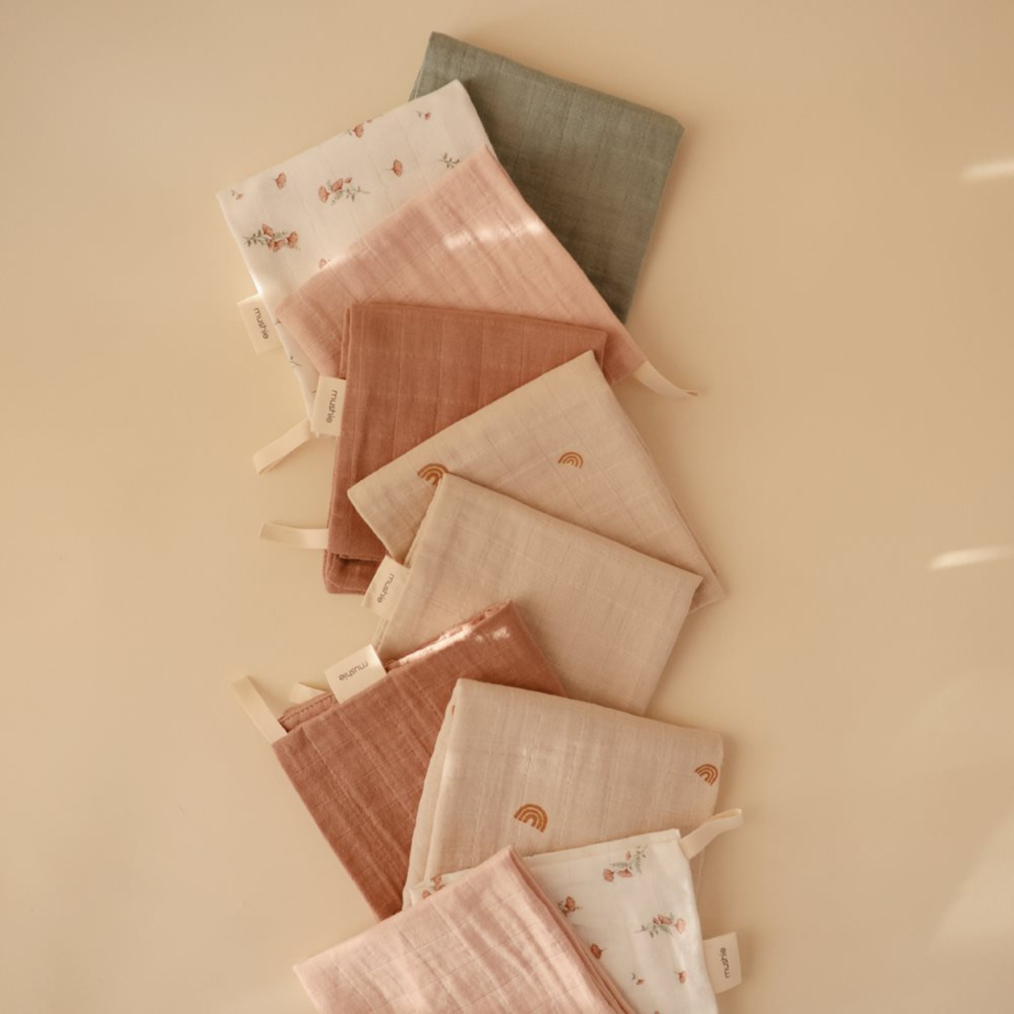 Mushie Musselin Vaskeklude 5-pak – 100% Økologisk Bomuld