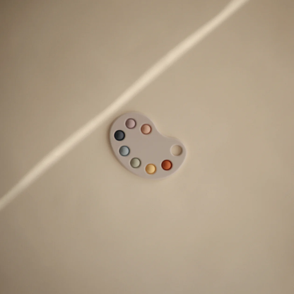 Mushie Malerpalette - Sanselegetøj i silikone