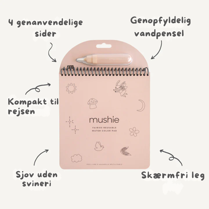 Mushie Genanvendelig Vandmalebog – Feer